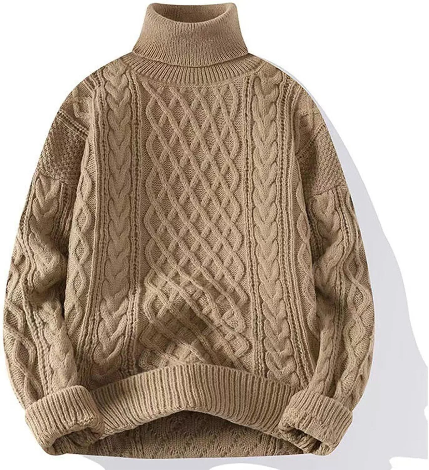 

Толстый кабельный водолазный свитер для осени и зимы BHJPARFN