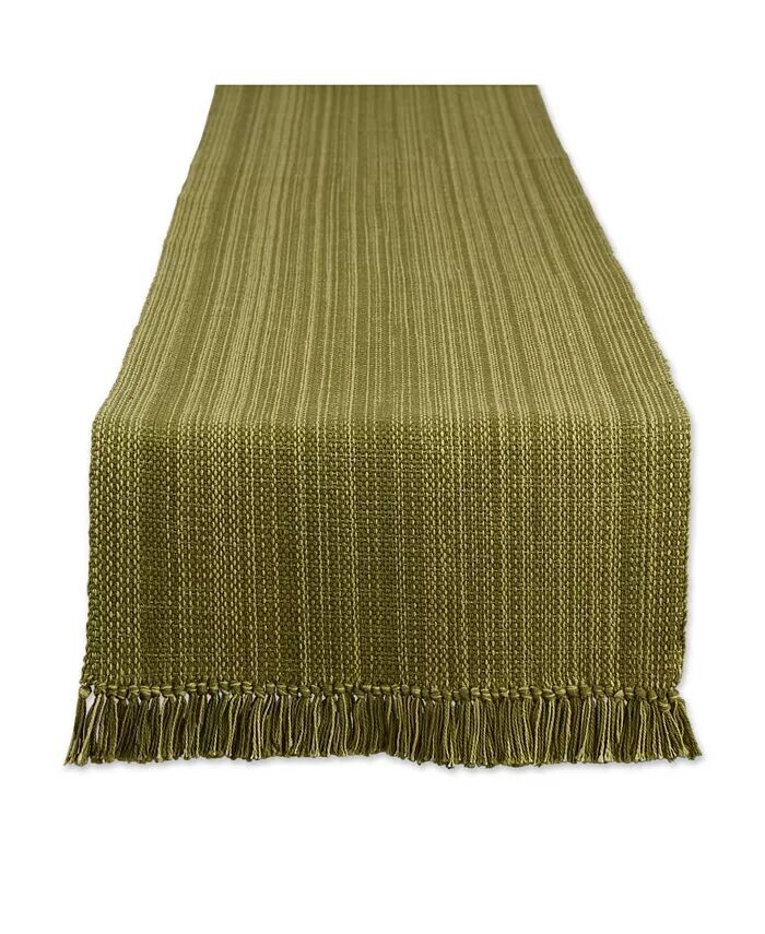 

Пестрая дорожка для стола с бахромой Design Imports, зеленый