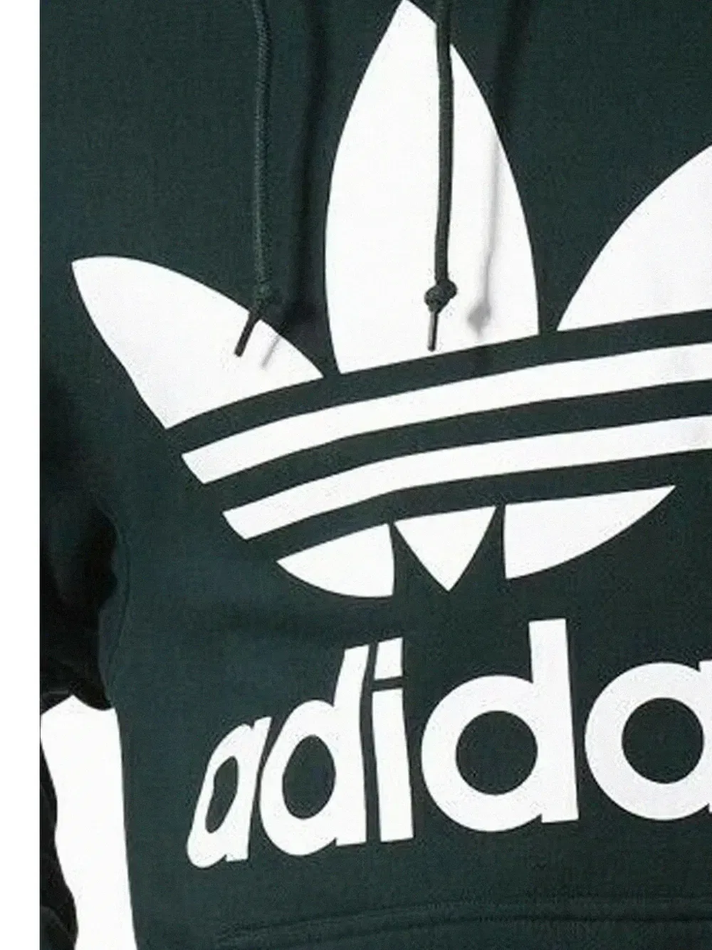 Худи с разноцветным трилистником Adidas, зеленый — фото 2