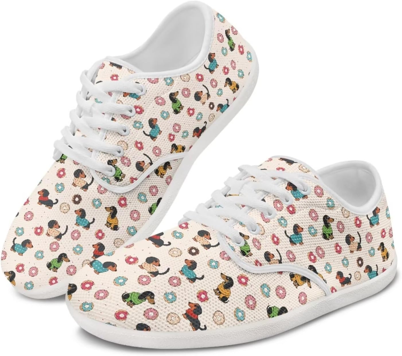 

Женские кроссовки для бега таксы, повседневные танцевальные туфли, деловые лоферы, плоская обувь для прогулок, кеды на платформе Ecaestolph, бежевый