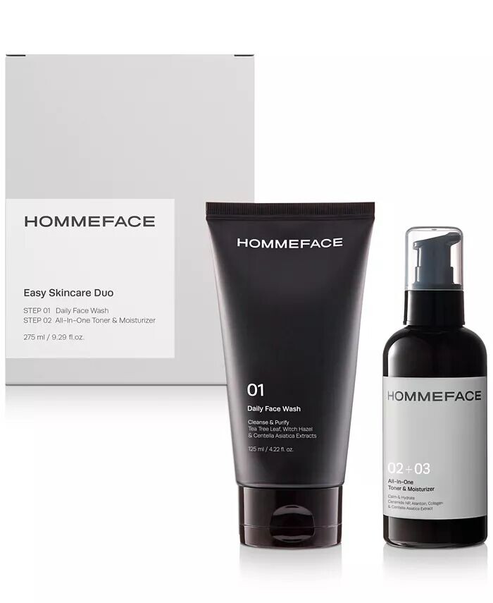 

Мужской двухэтапный ежедневный набор для ухода за кожей Hommeface