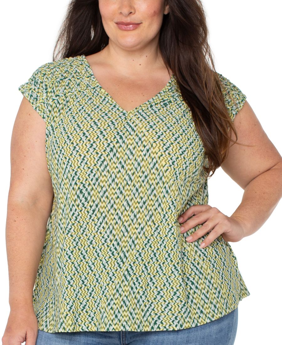 

Вязаный топ большого размера с завязками на спине "Ливерпуль" Liverpool Los Angeles, Green Mini Chevron