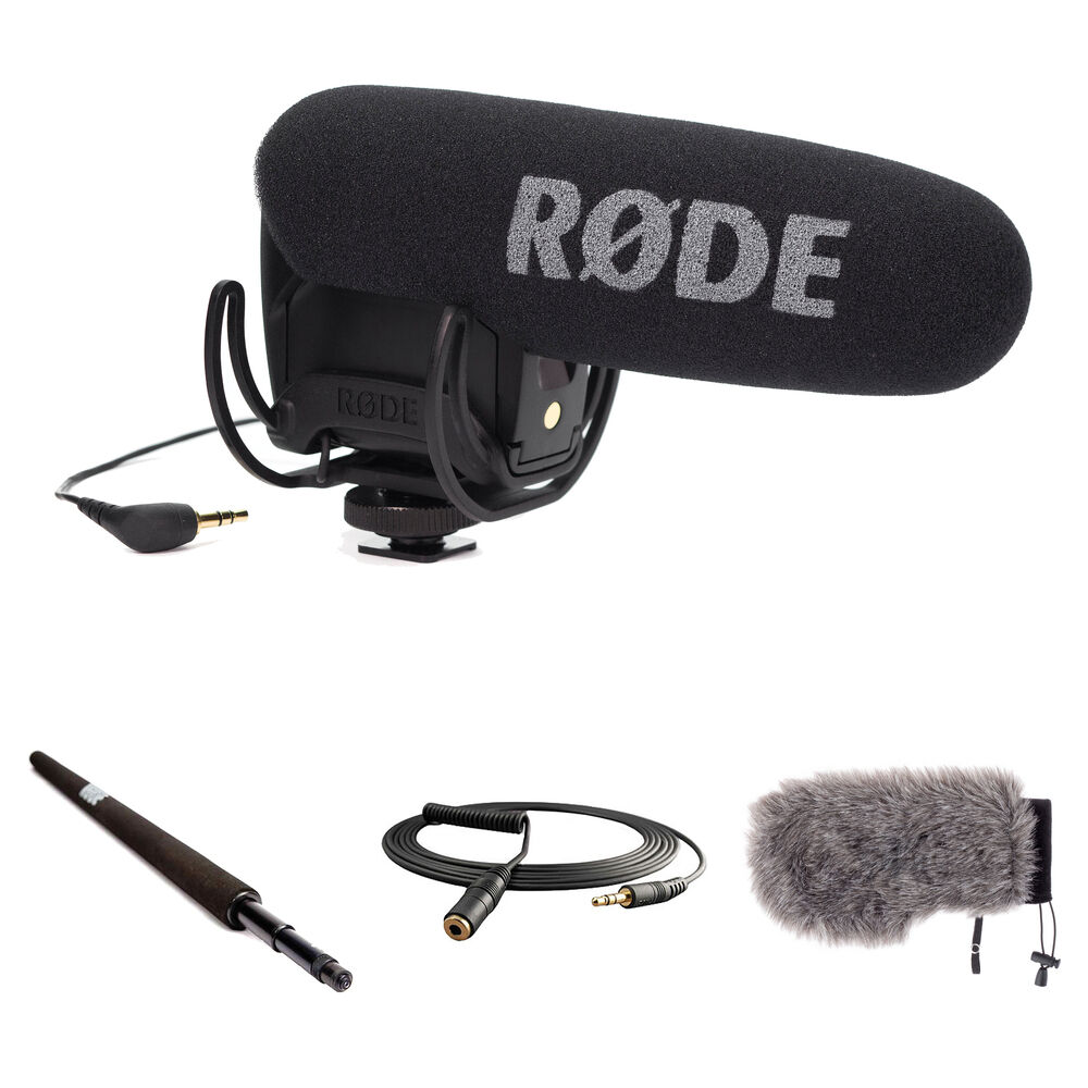 

Комплект микрофона-пушки RODE VideoMic Pro для крепления на камеру с микро-трубой, ветрозащитой и удлинительным кабелем