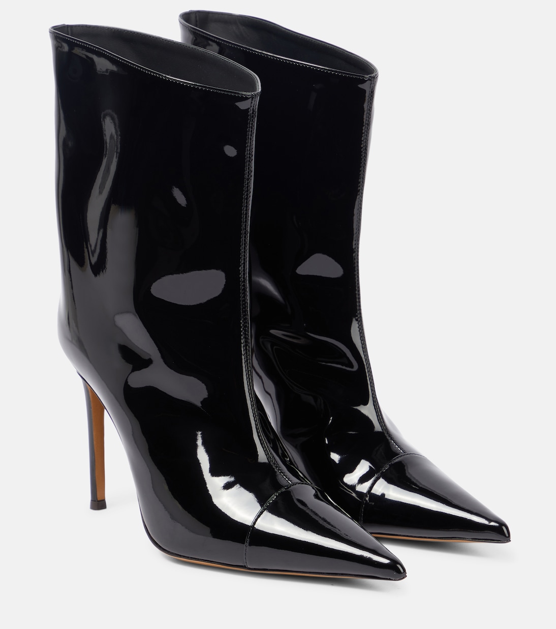 Ботильоны из лакированной кожи Alexandre Vauthier, черный