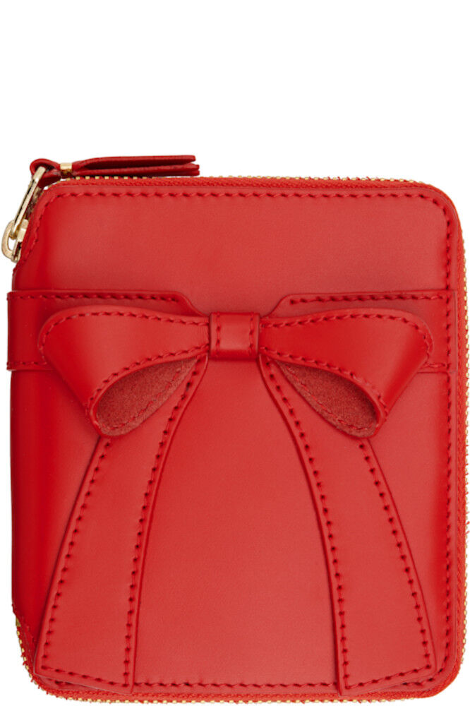 

Красный большой кошелек с бантом COMME des GARÇONS WALLETS