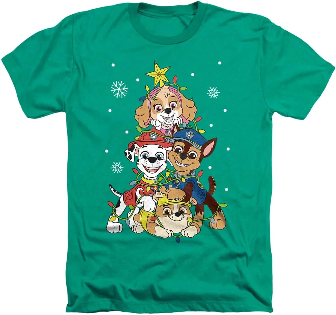 

Футболка Paw Patrol Sky Chase Christmas Tree Unisex Adult Heather Popfunk