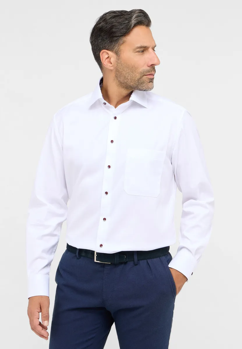 

Рубашка Eterna с длинными рукавами "COMFORT FIT", белый