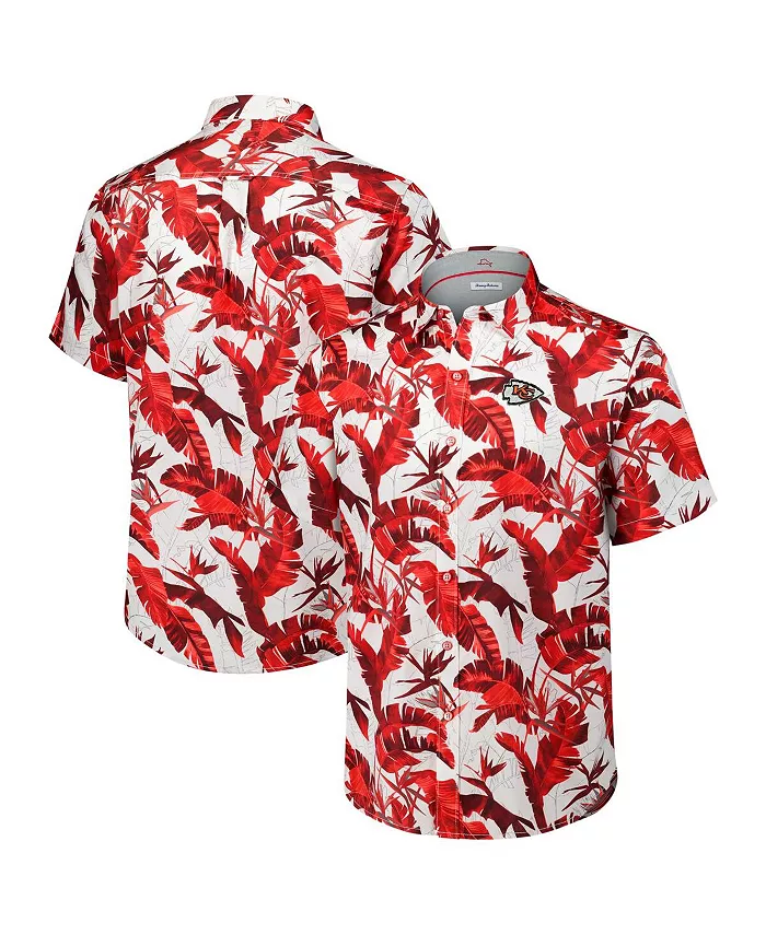 

Мужская красная рубашка на пуговицах Kansas City Chiefs Sunnyvale Blooms Camp Tommy Bahama