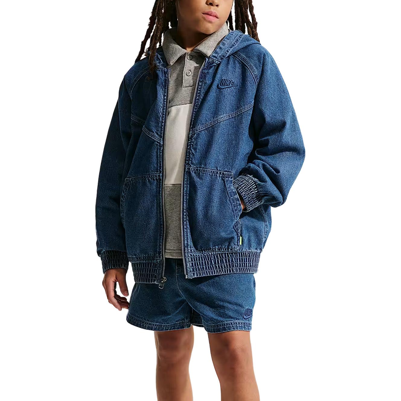 Куртка Sportswear Collection Kids' Nike, mysterious deep sea синий/mysterious deep sea синий/aegean storm синий/coastal синий — фото 4
