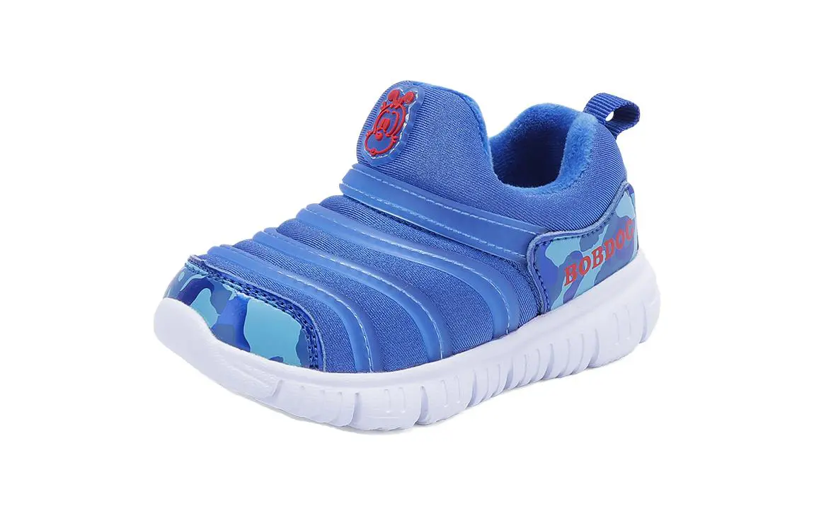 

Легкие амортизирующие износостойкие низкие детские ботинки для малышей BOBDOG, синий/красный