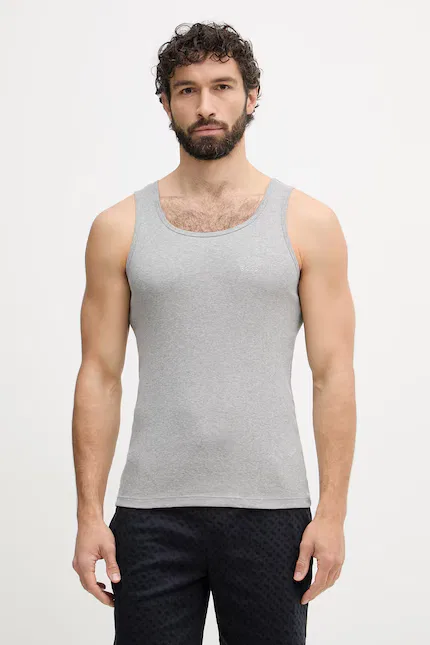 Мужская майка 3 шт TankTop3P RibClassic BOSS, серый — фото 2