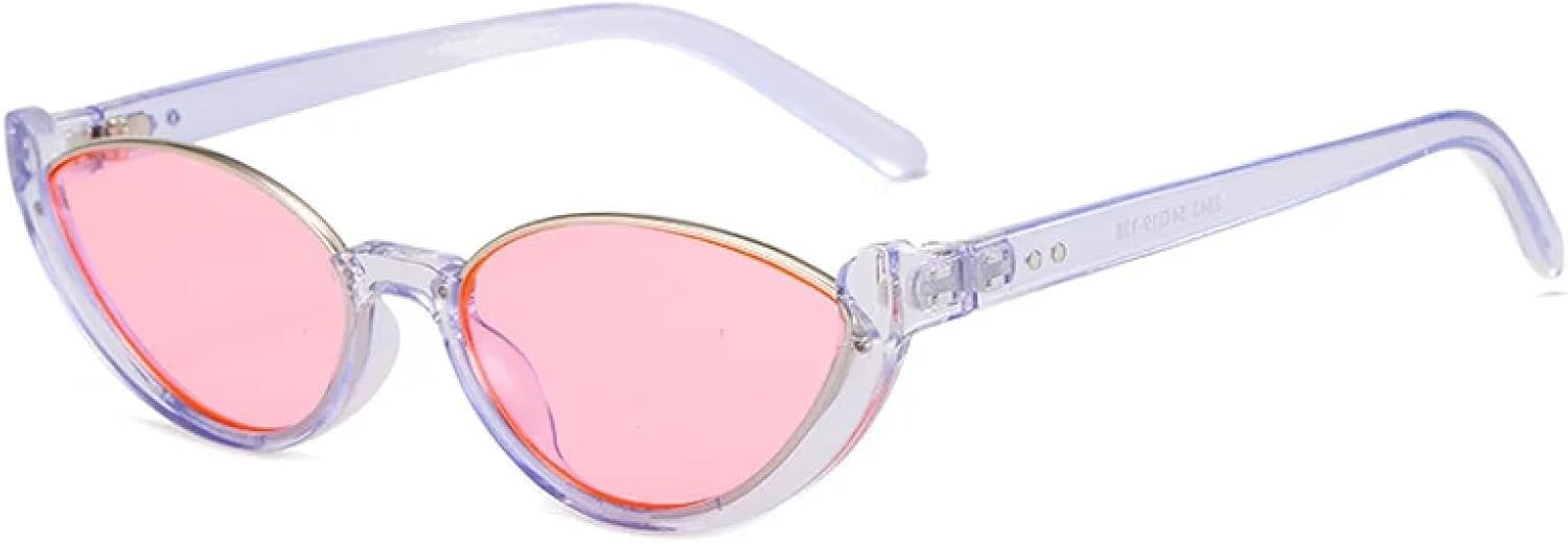 

Солнцезащитные очки с защитой от УФ-излучения UV400 | Маленькая заклепка "кошачий глаз" | Для женщин и мужчин, для занятий спортом на открытом воздухе и вождения DSVIGF, C6purple-pink