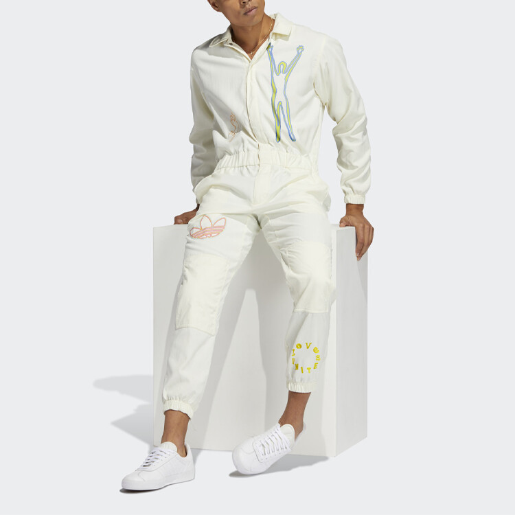 Комбинезон унисекс Off White Adidas Originals, кремовый — фото 4