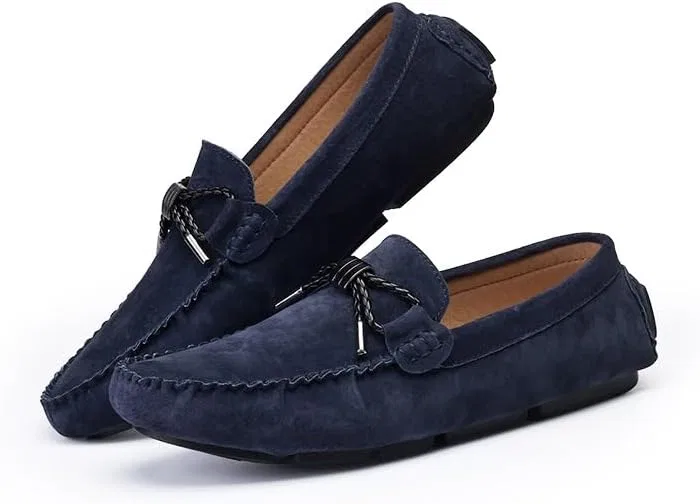 Лоферы замшевые Mens Loafers, синий PUGHGAETZF — фото 4