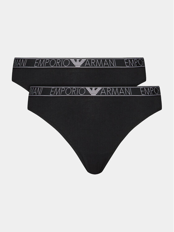 

Комплект из 2 бразильских женских трусов Emporio Armani Underwear, черный
