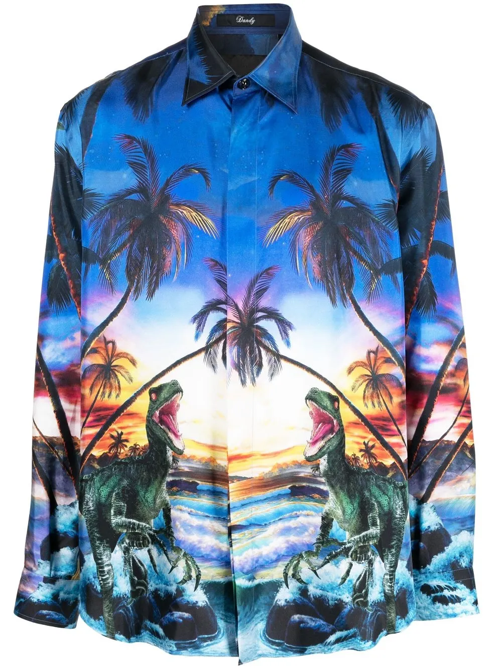 

Рубашка с принтом Hawaii Philipp Plein, синий