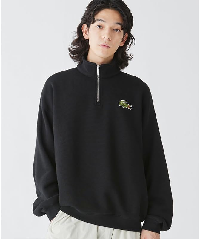 Комплект Lacoste: толстовка с воротником-стойкой на молнии до середины груди + спортивная толстовка и брюки, черный — фото 4