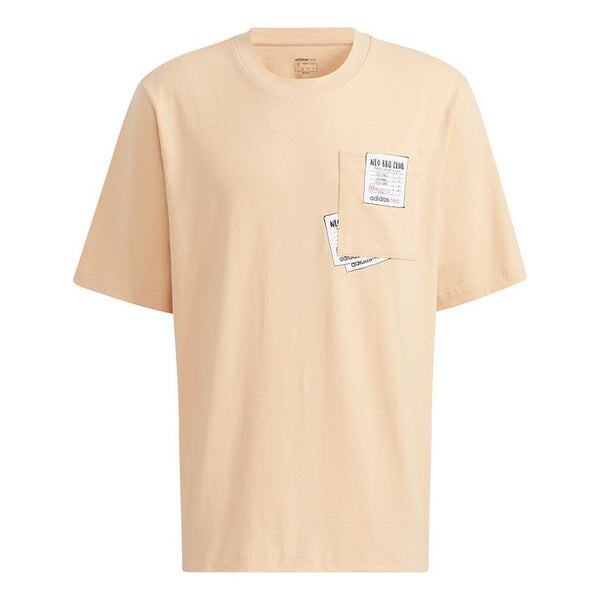 

Футболка neo m bqfd tee 3 pocket round collar male yellow Adidas, желтый