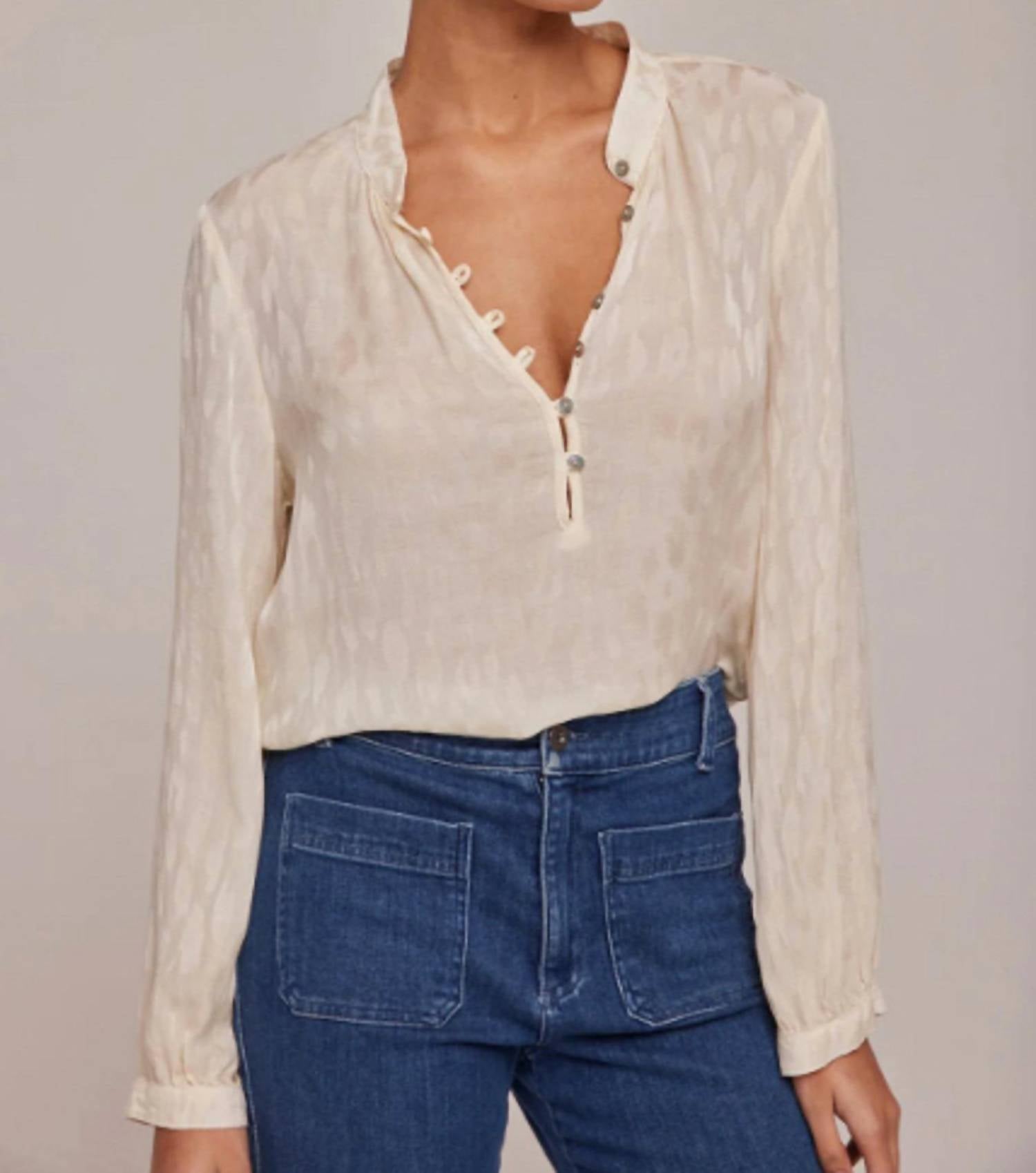 

Верхний пуловер с полузастежкой цвета хаки Bella Dahl