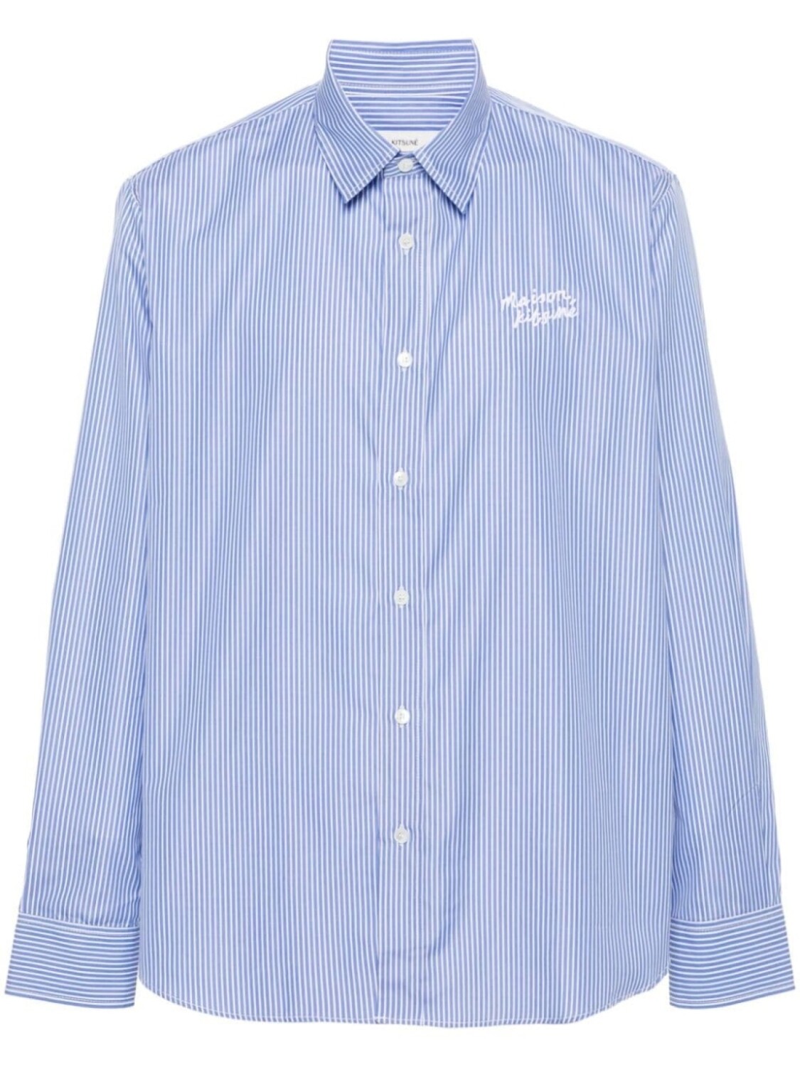 

Maison Kitsuné рубашка с вышитым логотипом, синий