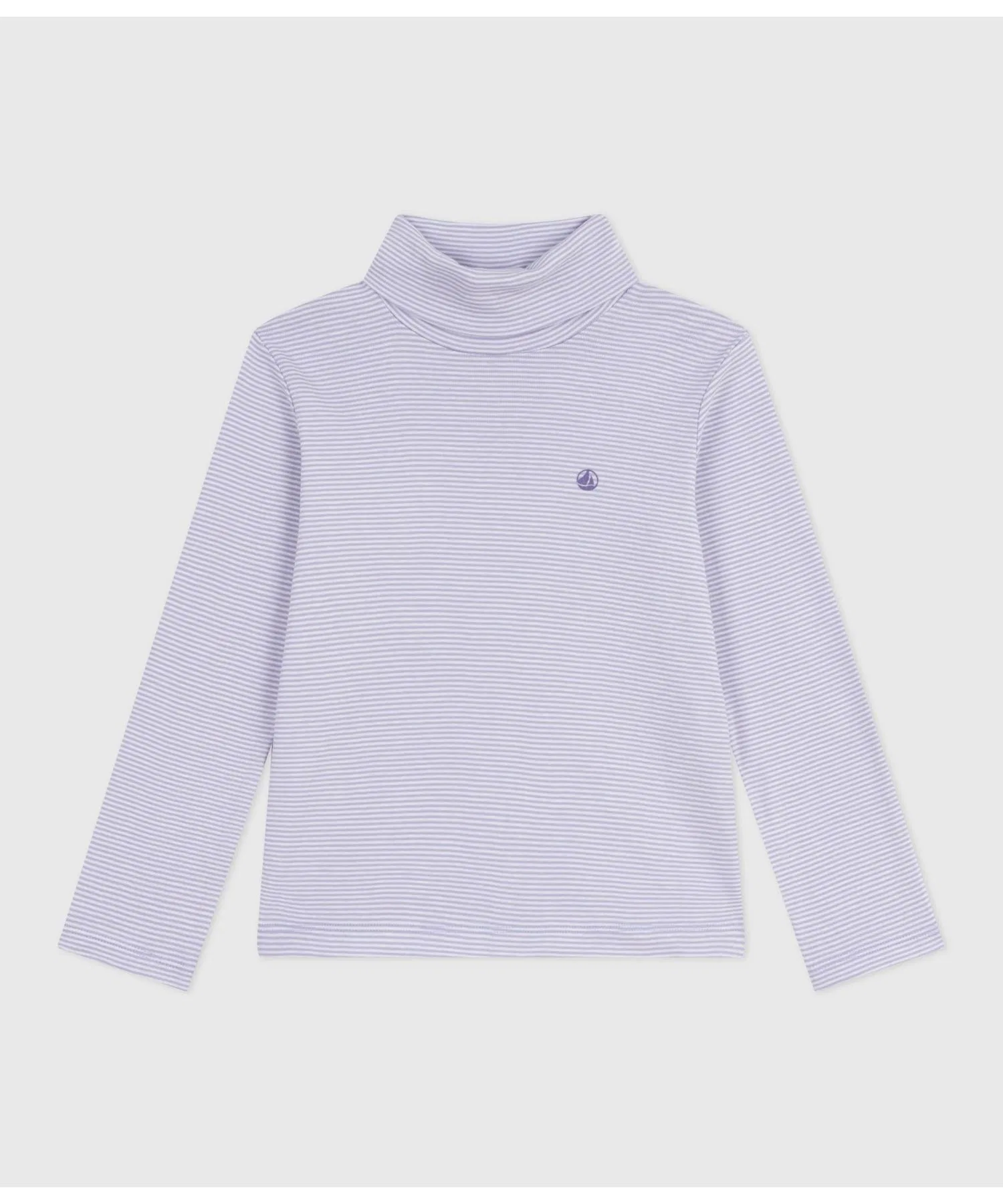 Детская футболка PETIT BATEAU с длинным рукавом и воротником-гольф
