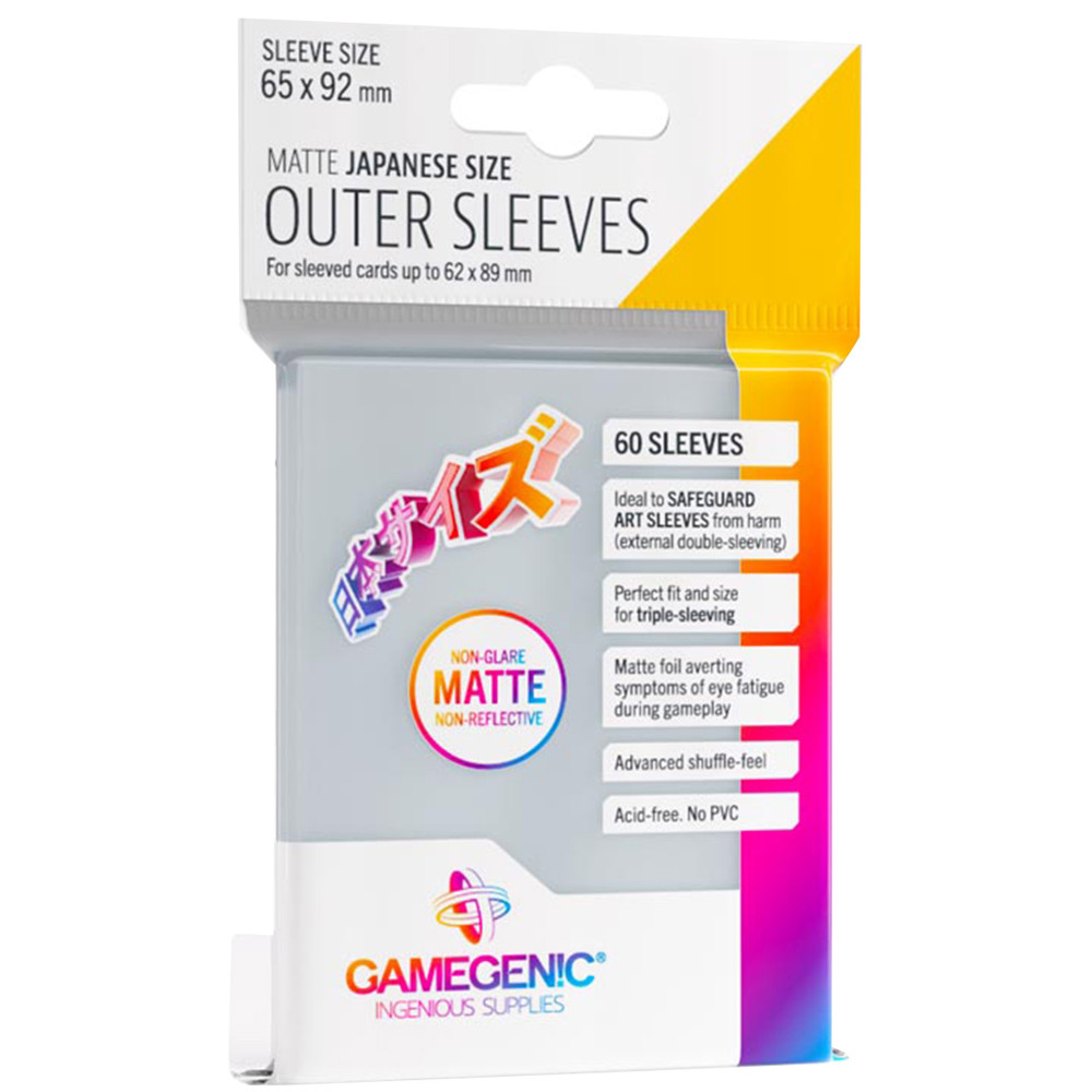 

Аксессуары Gamegenic Outer Sleeves: Japanese Size - Matte Clear