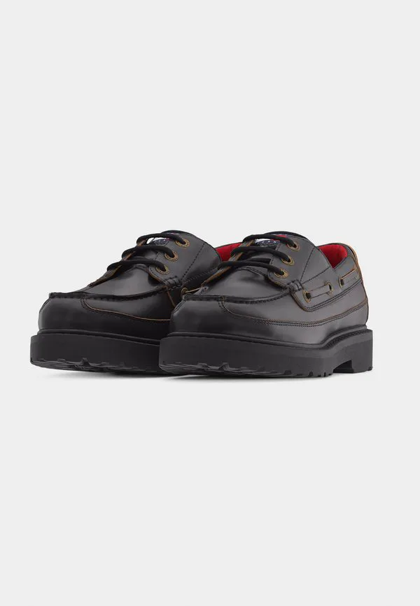 Архивные кожаные лодочные туфли с шипами Tommy Jeans, Black — фото 3