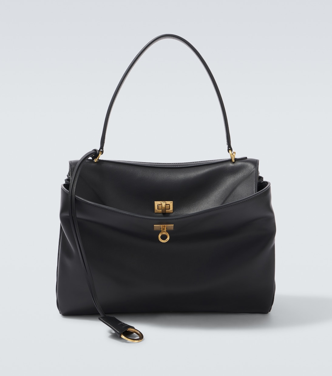 

Средняя кожаная сумка Rodeo Balenciaga, черный