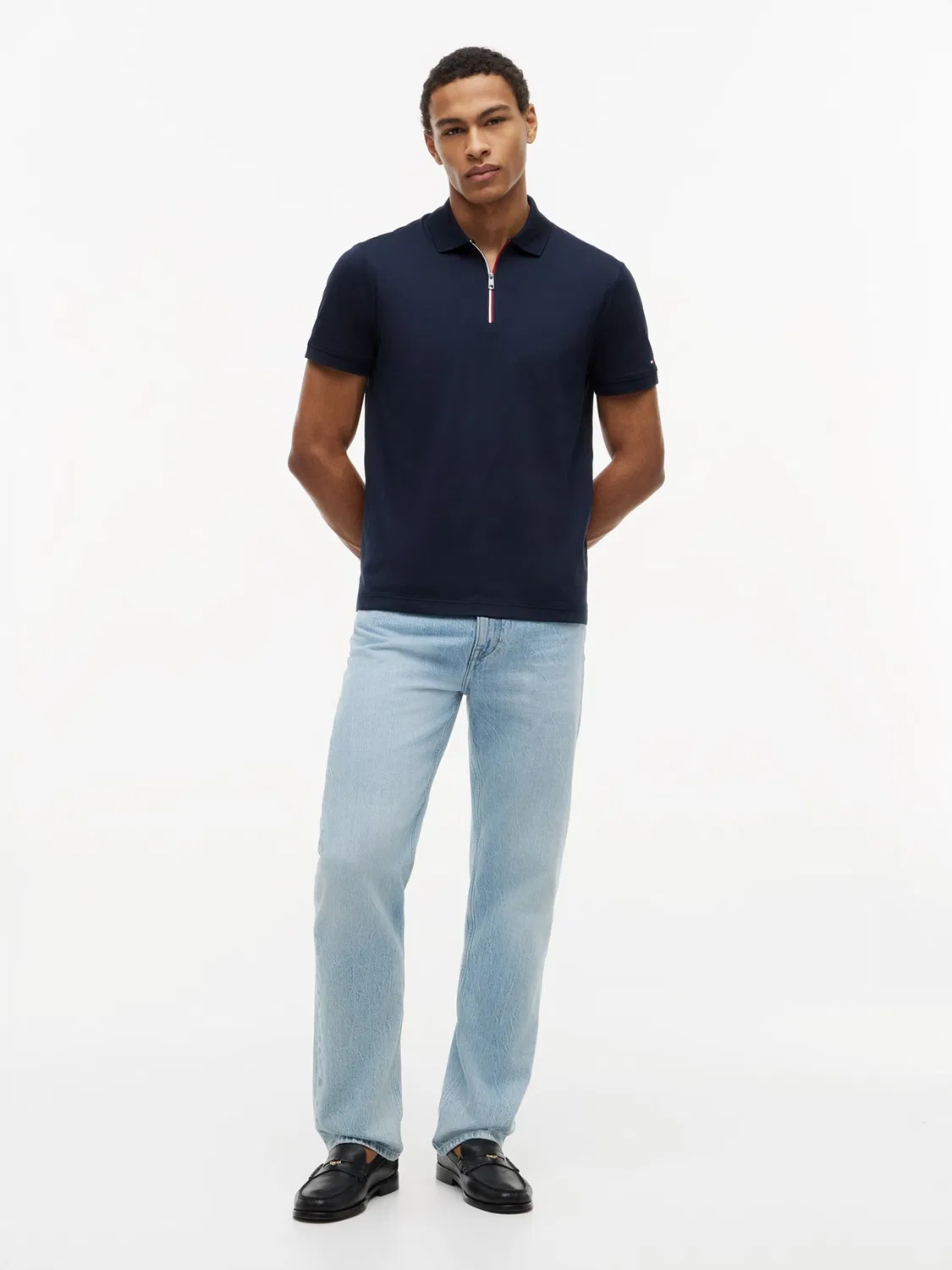 Рубашка Tommy Hilfiger Regular Fit Fluid, синий — фото 4