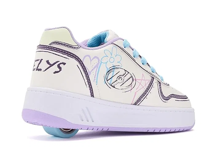 Кроссовки с колесиками Kama-CC Heelys, White/Puple/Light Blue/Pink — фото 4