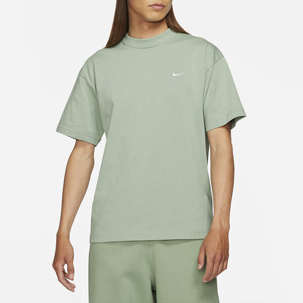 Футболка men's lab solo swoosh basic sports short sleeve light green t-shirt Nike, зеленый — фото 4