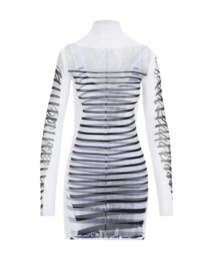 

Мини Платье из сетки с принтом Jean Paul Gaultier, мультиколор