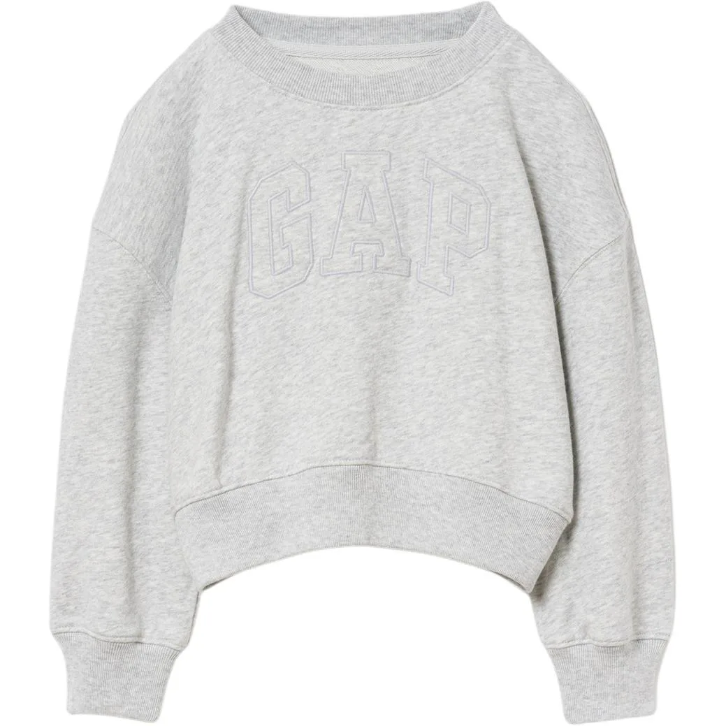 Детский свитшот Crew Neck Moderate GAP, светло-серый