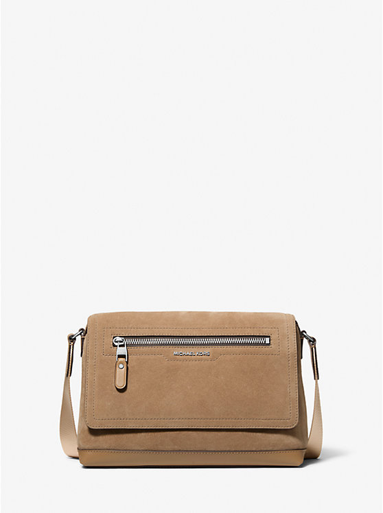 

Маленькая замшевая сумка-мессенджер Hudson Michael Kors, коричневый