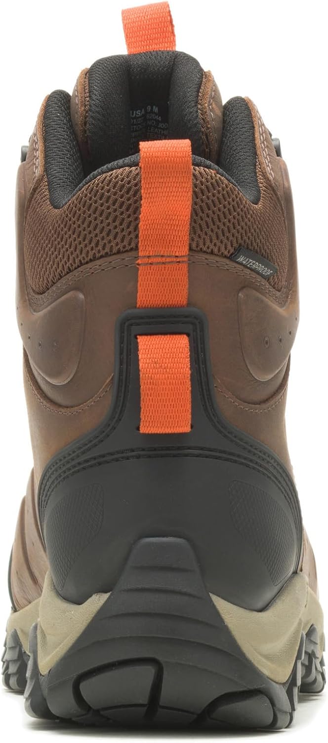 Мужские строительные ботинки Merrell Phaserbound 2 Mid водонепроницаемые, с противоскользящей подошвой, оранжевый — фото 4