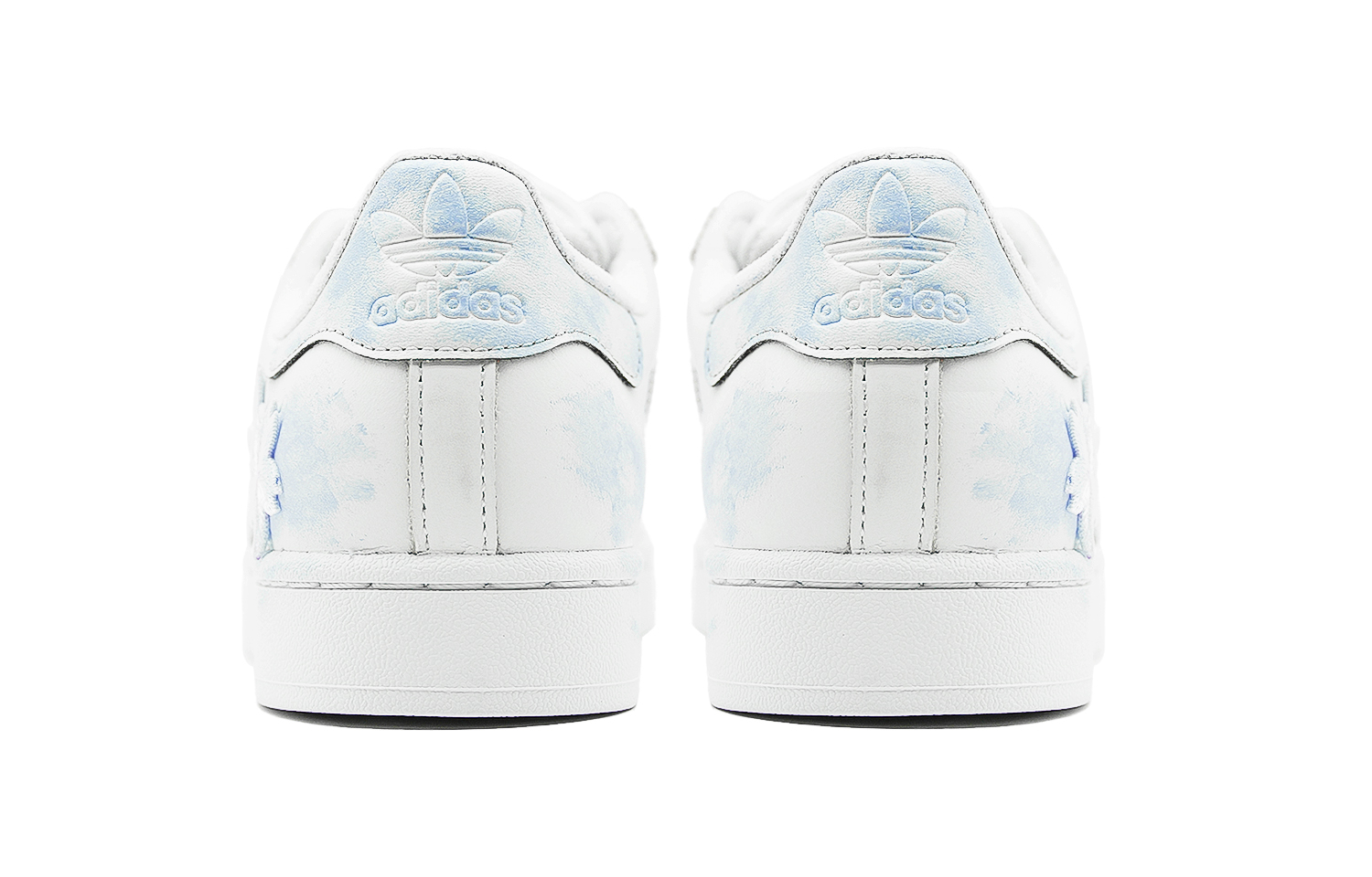 Детские кроссовки для скейтбординга SUPERSTAR Blue Tide Sakura Low Top для подростков Adidas Originals, синий/белый — фото 4