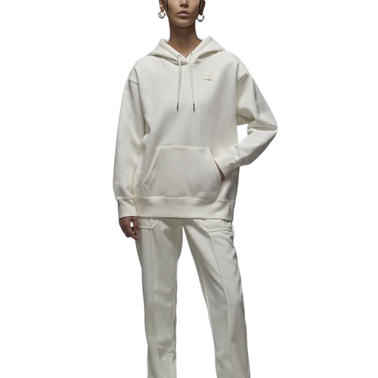 JORDAN Flight Fleece Женская Толстовка с Подкладкой из Сатина, Цвет Sail White — фото 4