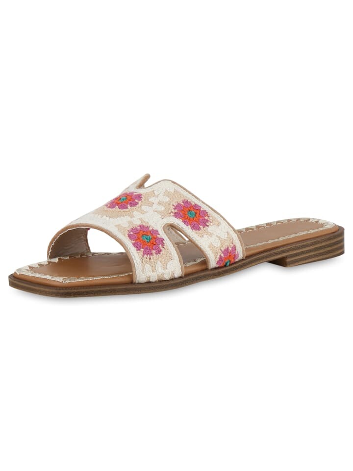 Мюли VAN HILL Emma, цвет khaki mehrfarbig