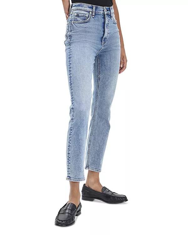 

Джинсы Flexi wren с высокой посадкой и зауженными штанинами, цвет nyasa Rag & Bone, синий