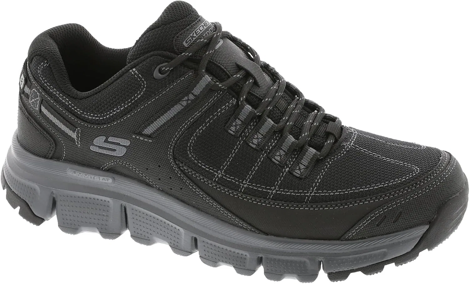 Кроссовки Skechers Men's Summits At Upper Draft Trainers, Black Synthetic Mesh Charcoal Trim