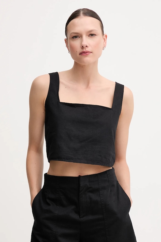 

Блузка с добавлением льна Calvin Klein Jeans, черный