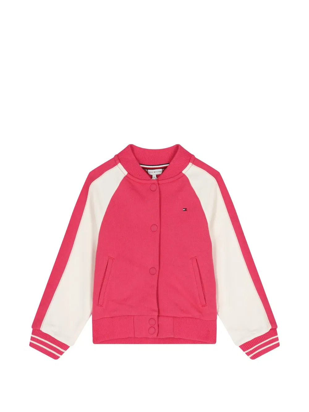 Куртка-бомбер на пуговицах Tommy Hilfiger Junior, розовый