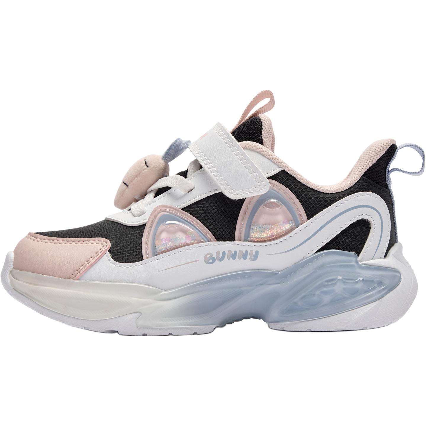 

QIAODAN Амортизация, износостойкие низкие детские повседневные кроссовки Black Pink для детей 3-7 лет