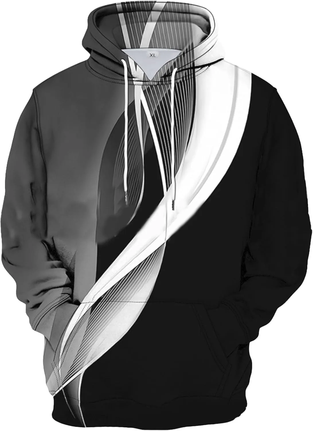 

GOFULY мужской худи с 3D принтом, легкий, с длинными рукавами и карманами