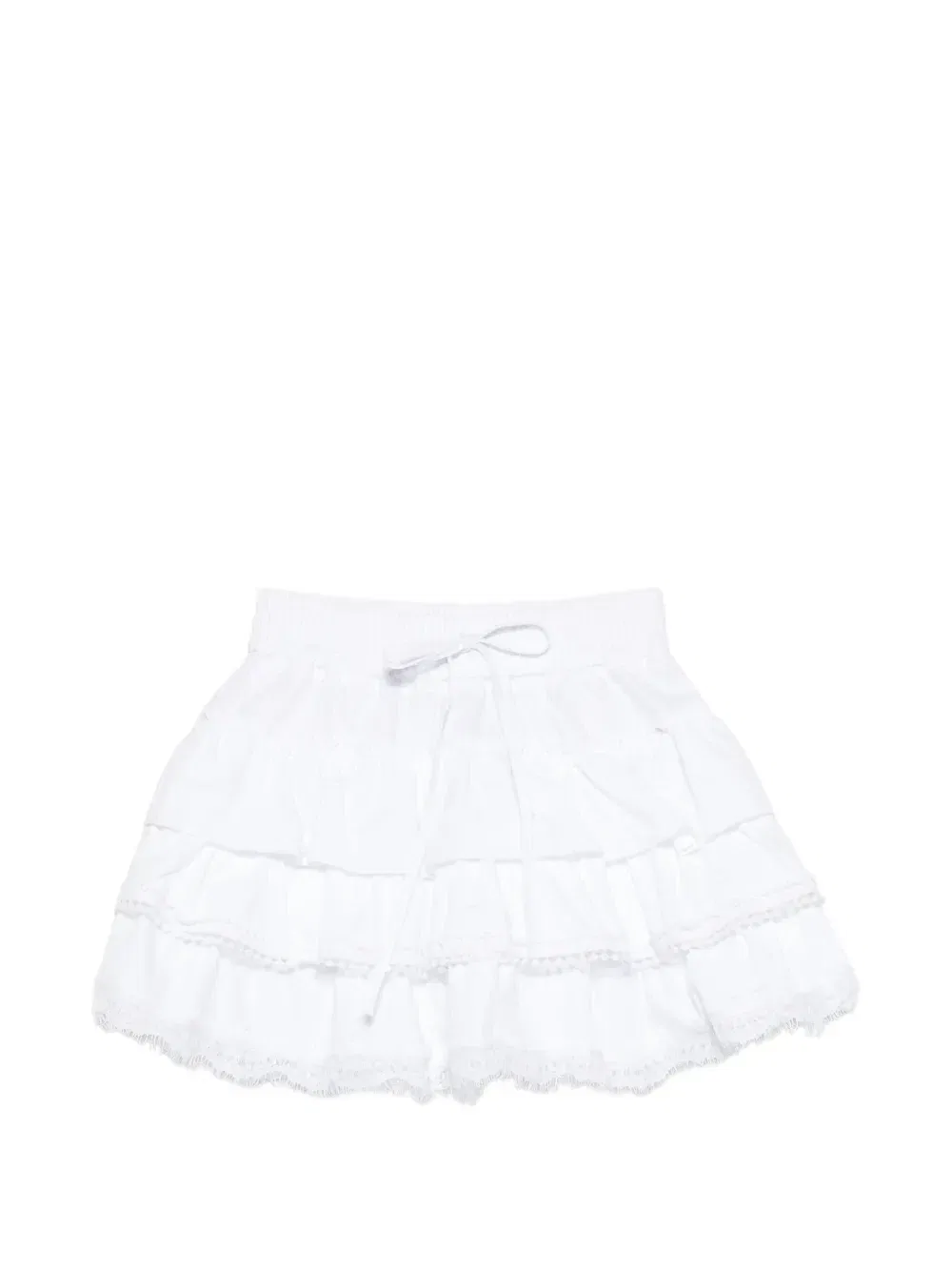 Юбка с оборками Ermanno Scervino Junior, белый