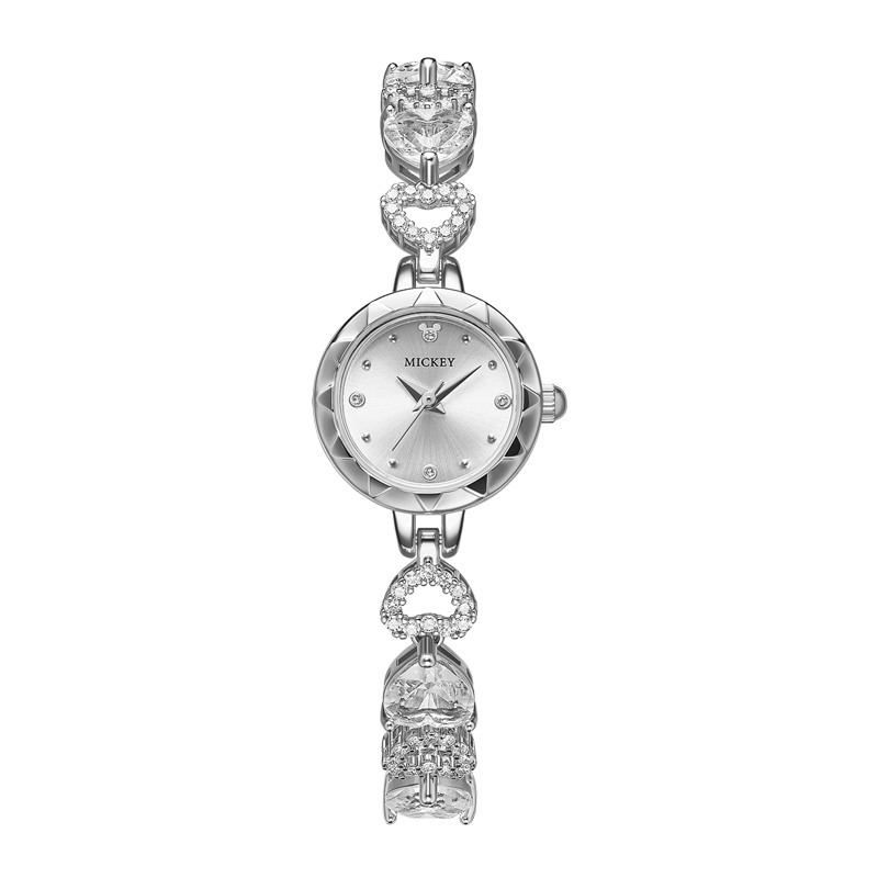 

Disney Часы Quartz Movement Eco Friendly Copper Strap Watch Women's Watch Pink Watch Dial, White MK-11750W