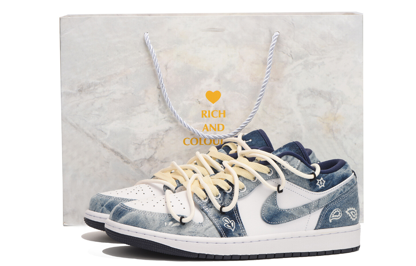 

Баскетбольные кроссовки Air 1 Vintage Men Low-top Denim Blue Jordan