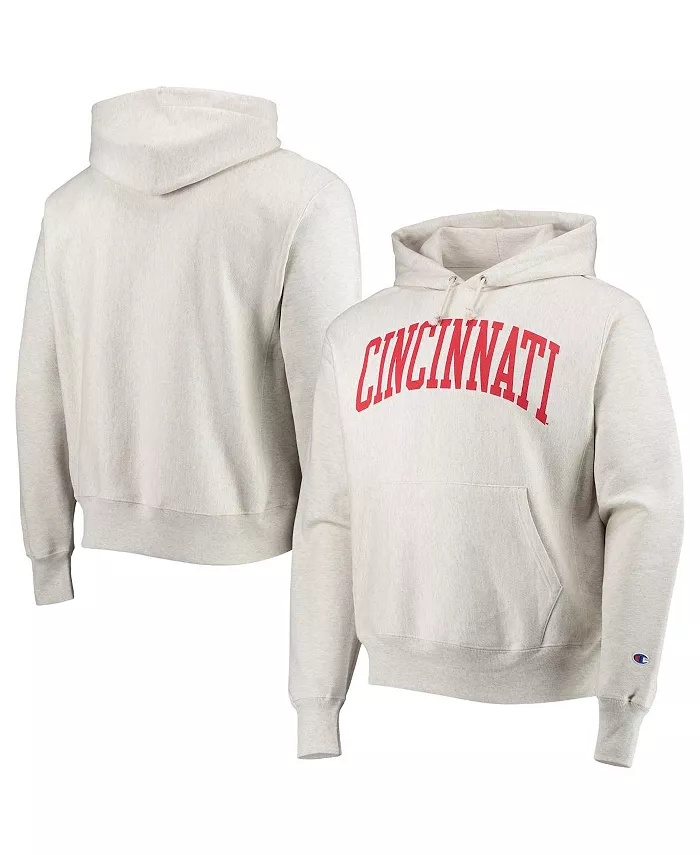 

Мужская толстовка с капюшоном Heathered Oatmeal Cincinnati Bearcats Cincy Arch Pullover Champion
