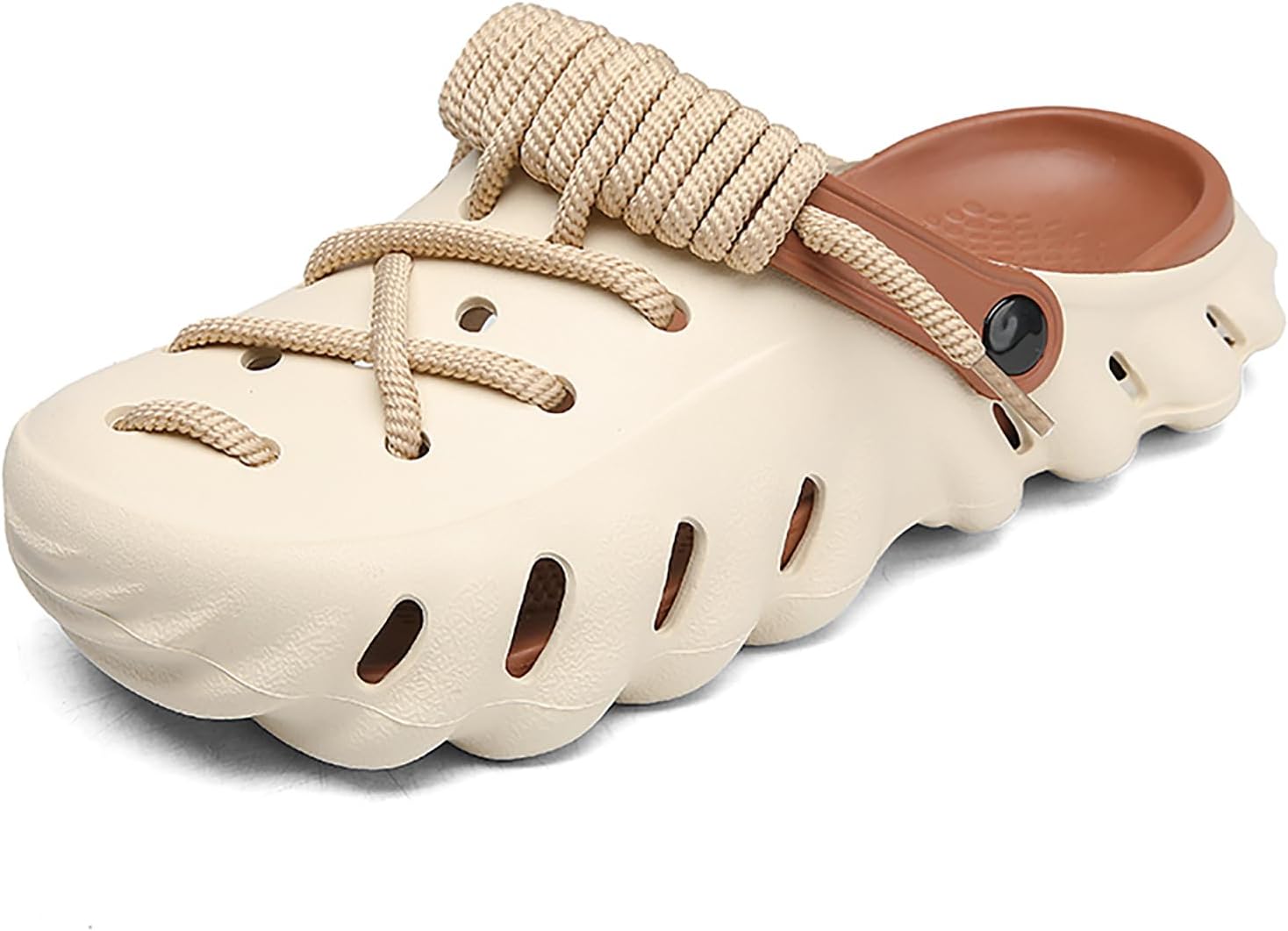 

Женские, мужские и сабо-мюли на платформе EVA с шнуровкой, удобные, легкие, без застежек, с нескользящей подошвой, дышащие, сандалии-шлепанцы для повседневного ношения, пляжа, бассейна и улицы Twodnawk, хаки