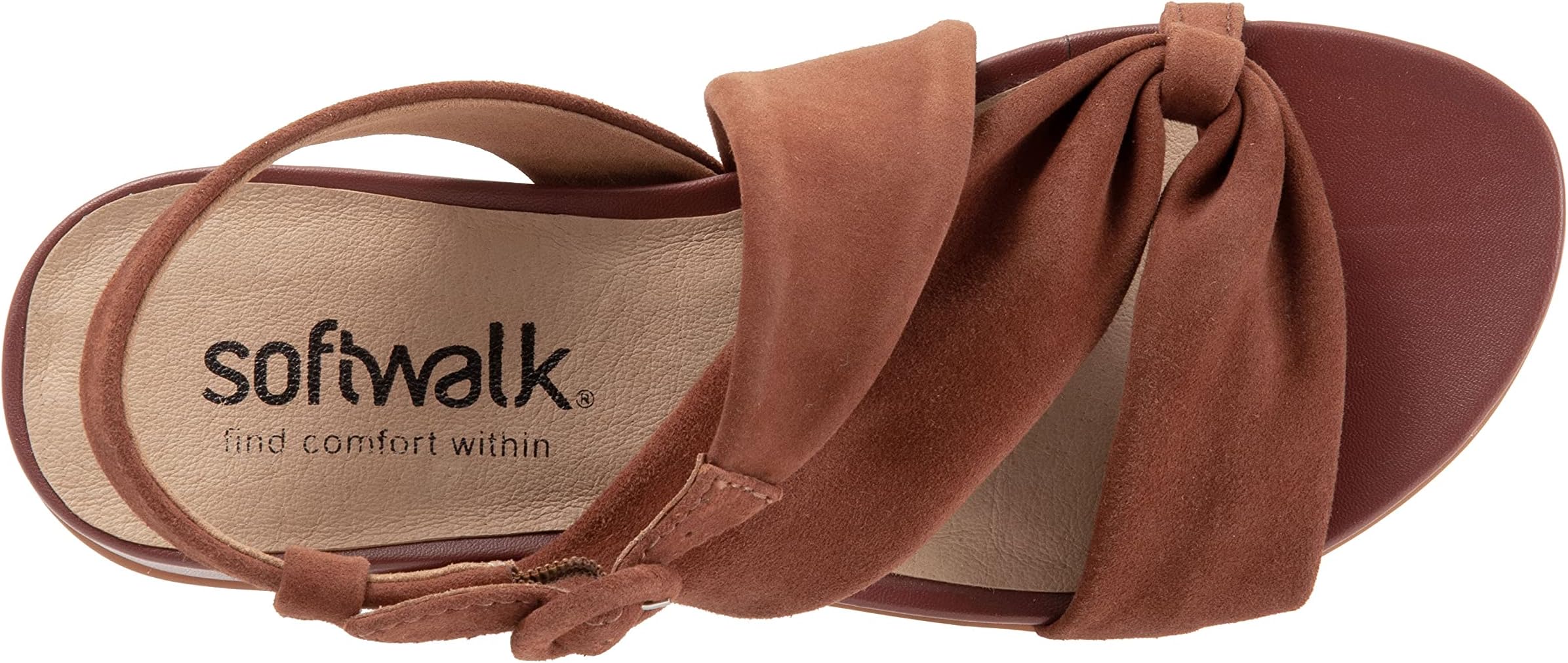 Сандалии SoftWalk Women's Tieli, Brown Toffee Suede — фото 2